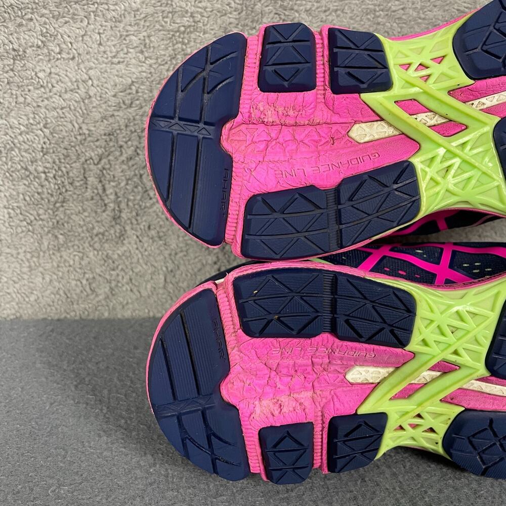 Asics Gel-Kayano 22 Sneaker Women US 6.5 Navy Pink Lace-Up Running Shoes T597N - Picture 12 of 14